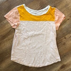 Loft Outlet color block striped tee size medium